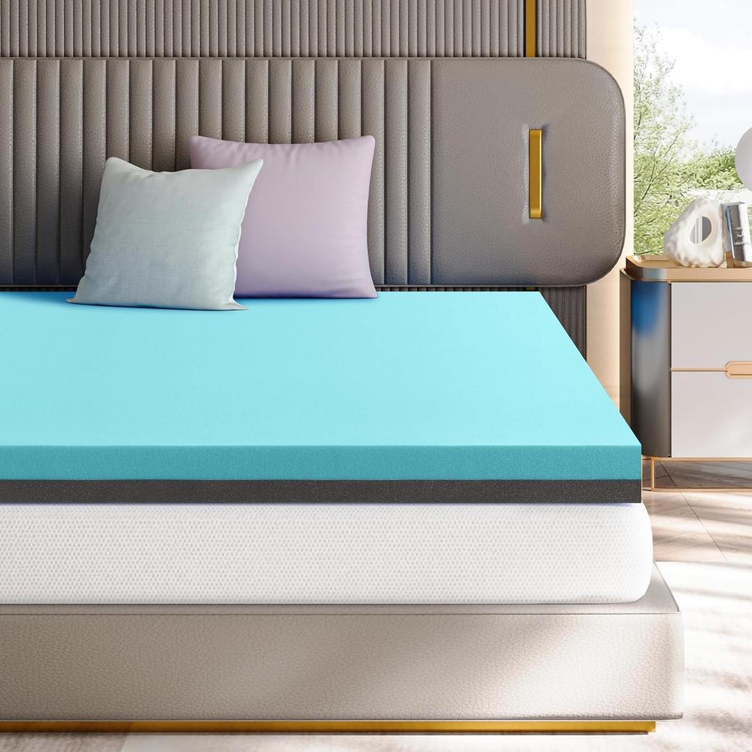 Maxzzz 3 Inch Full Size Mattress Topper, Gel Memory Foam Mattress Topper, CertiPUR-US Certified, 74 * 54 inches.
