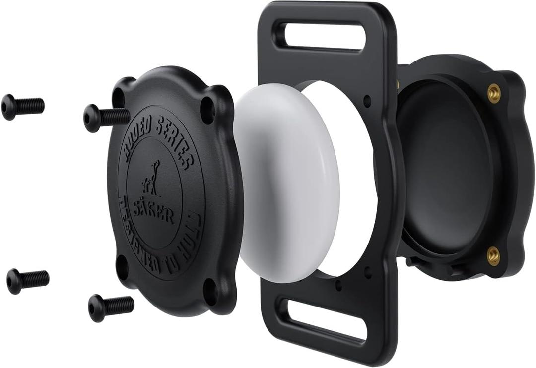 SÄKER - 2 Pack IP68 Waterproof The Safest Dog Collar Holder Compatible with Apple AirTag, Dustproof, Durable, Fits Up to 1.5" Collars | Will Not Damage Your Collar | Perfect Way to GPS Track Your Dog
