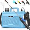 Battery Powered Sprayer 2 Gallons: Features Three-Speed Settings, Battery Indicator, Four Atomizing Nozzles, and an Extendable Spray WandIdeal for Backyard Lawn and Garden Tasks