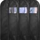 KIMBORA 43" Suit Bags for Closet Storage and Travel, Gusseted Hanging Garment Bags for Men Suit Cover With Handles for Clothes, Coats, Jackets, Shirts 3 Packs