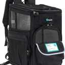 PetAmi Dog Backpack Carrier, Airline Approved Cat Backpacks for Carrying Small Large Cats, Pet Carrier Back Pack, Ventilated Soft Sided for Travel, Hiking, Camping, Max 18 lbs, Black (One Size)