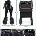 Snagle Paw Extra Large Dog Stroller,Wagon Cart for Medium Large Dogs up to 200lbs | All Terrain Foldable Pet Stroller with Ramp & Tailgate (Extra Space), Adjustable Handle & One-Step Brake