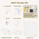 VUSIGN Peg Board Combination Kit, 22"x22" Pegboards and Accessories for Wall Organization with Two Installation Modes, Pegboard Wall Organizer for Office, Home, Desk,White Peg Board