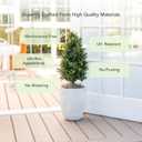 Nearly Natural 2.5ft Artificial Boxwood Topiary Plants 2-Pack with UV Resistant Ground Stakes for Indoor Outdoor Home Decor and Garden Decoration