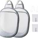 Mesh Collapsible Small Wall Laundry Baskets Hanging Laundry Hamper for Hotel, University Dormitory Use by HHSSALIN (2, CLASSIC)