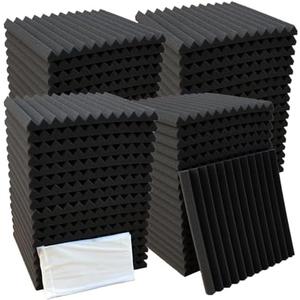 26 Pack Acoustic Foam Panel Wedge Studio Soundproofing Wall Tiles 12" X 12" X 1"