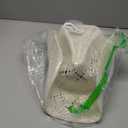 Men's Women's Straw Cowboy Hat, Western Cowgirl Hat, Wide Brim Hollow Out Sun Beach Hat with Three Decorative Bands (White)