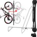 Steadyrack Bike Rack - Pivoting Mountain Bike Rack, Holds Up 77lbs, Fits 20"-29", 2.1"-2.8" Tires, Foldable Wall Mount for Space-Saving Storage Bicycle Hanger