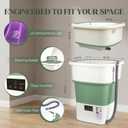 1.8 Cu.Ft Portable Washing Machine, Foldable Washer With 150W Motor | Large Capacity Washer With 150W Motor & Spin Basket For Apartments, RVs, Camping & Travel. Folds For Easy Storage.
