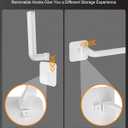 Hat Rack for Hat Storage (4-Pack), Multi-Purpose Hat Organizer, Strong Adhesive Hat Hooks for Wall Organizer for Baseball Caps, Two Mounting Options Hook, White