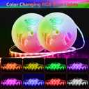 Boat Strip Lights Waterproof 32.8FT, 12v RGB Marine Pontoon Boat Lights, Boats Interior Deck Cabin Light, Night Fishing Lighting for Jon Bass, Yacht, Kayak, RV