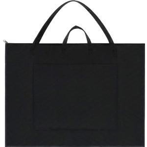 BUSOHA Large Art Portfolio Tote Bag with Nylon Shoulder,24"X 36" Light Weight Waterproof Poster Board Storage, Portfolio Folder for Artwork Poster, Sketching, Student Art Portfolio, Drawing (Black - 24x36 inch)