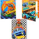 Hot Wheels Back to School Set for Kids - 11 Piece Bundle with Folders, Notebook, Pencils, Stickers, and More | Hot Wheels School Supplies