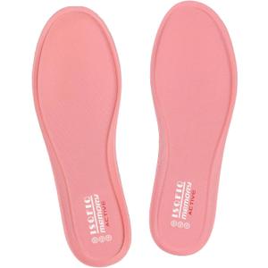 2 x Memory Foam Shoe Inserts for Women Men, Cushion Insoles with Heel Cup for Work Boots Sneakers Flats,Comfort Soles Design for Foot Pain Relief Pink US 8W