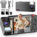 Digital Camera, 4K 64MP Cameras for Photography, 270Flip Screen Vlogging Camera, Autofocus, Flash, 18X Zoom, 2 Batteries, 64GB Card, Point and Shoot Digital Cameras for Kids Teens, Black