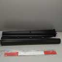 Black Straight Spring Loaded Mud Flap Hangers Brackets Mudflap Holders Mounts Set 1-1/8" Bolt Spacing 30" Length with Aluminum Reflective Tapes fit for Semi Trucks Trailers, 2 pcs