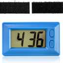 Digital Dashboard Clock, Portable Automotive Electronic With Clear LCD Display, Mini Calendar for Car Truck Home Desk Office, Accessories (Blue)