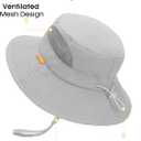 FURTALK Baby Sun Hat UPF 50+ Toddler Kids Bucket Summer Beach Hat for Boys Girls (0-6 Months, Gray+navy)