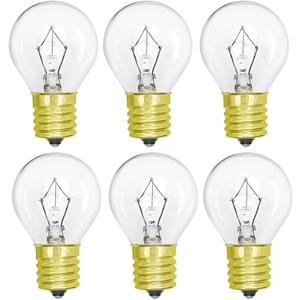 Lava Lamp Light Bulb 25W S11 E17 Base Replacement Bulbs for 14.5 Inch Lava Lamps and Glitter Lamps,120 Volt,Dimmable,2700K Warm White, 6 Pack
