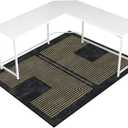 Office Chair Mat for Hardwood Floor&Tile Floor,48"X 60" Heavy Duty Desk Chair Mat for Hard Floors,Under Desk Rug for Rolling Computer Chair,Anti Slip,Low Pile Carpet Floor-Geo Black