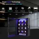 Watch Winders for 6/9/12 Slots Automatic Watches,Ultra-Quiet Japanese Motors, Built-in LED Illumination,LCD Display,Touchscreen Control