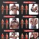 Chest Exerciser for Men,Twister Arm Trainer,Adjustable Chest Trainer Men,Arm Exercise Equipment,Chest Workout Equipment,Portable Spring Resistance for Home Workout Equipment(Red)