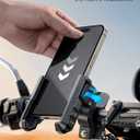 JOYROOM Motorcycle Bike Phone Holder Mount - [Not Block Camera] Bicycle Phone Holder Handlebar Cell Phone Clamp - [Silicone Wrapped] Scooter Phone Holder for iPhone Samsung 4.7''-7'' Smartphones