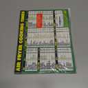 5 x Air Fryer Cooking Times Magnetic Cheat Sheet - Extra Large Easy to Read 11 x 8.5 Airfryer Kitchen Accessory - Quick Reference Guide Magnet for Over 90 Popular Airfry Foods - Cook Healthy Meals Fast