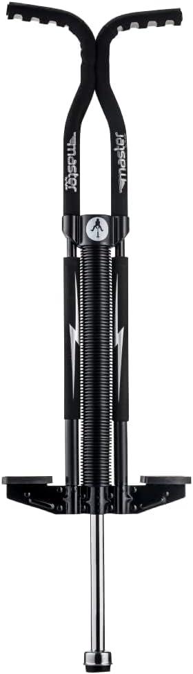 Flybar Master Pogo Stick for Kids Ages 9+, 80160 lbs  Easy Grip Handles  Active Exercise Toy for Tweens & Teens  Outdoor Toy with Non-Slip Foot Pegs for Boys and Girls  No Assembly Needed (Black Lighting)