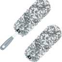 Microfiber Duster with an Extra Washable and Reusable Duster Head, Microfiber Dusters for Household Cleaning, Gray