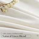 Natural Cream Pinch Pleated 100% Blackout Curtains 95 Inches Long Linen Room Darkening Window Curtains for Living Dining Room Bedroom Memory Shape Thermal Insulated Pinch Pleat Double Layer Drapes