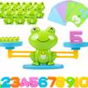 Frog Balance Counting Toys, Cool Math Learning Games for Boys and Girls, Educational Number Preschool Toy, Fun Children's Gift STEM Math Games for Kids Age 3+ (63 PCS)