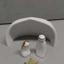 Juegoal Christmas Nativity Sets, Set of 4 White Mini Nativity Scene Resin Figurines, Xmas Holy Family Table Ornaments, Religious Holiday Collection Gifts, Baby Jesus Nativity Mantle Shelf Decor