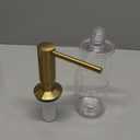 Gold Kitchen Soap Dispenser,Sold Brass Gold Soap Dispenser for Kitchen Sink,Commercial Liquid Dish Dispensers,Built in Kitchen Sink Soap Dispenser,Brushed Gold Lotion Dispenser