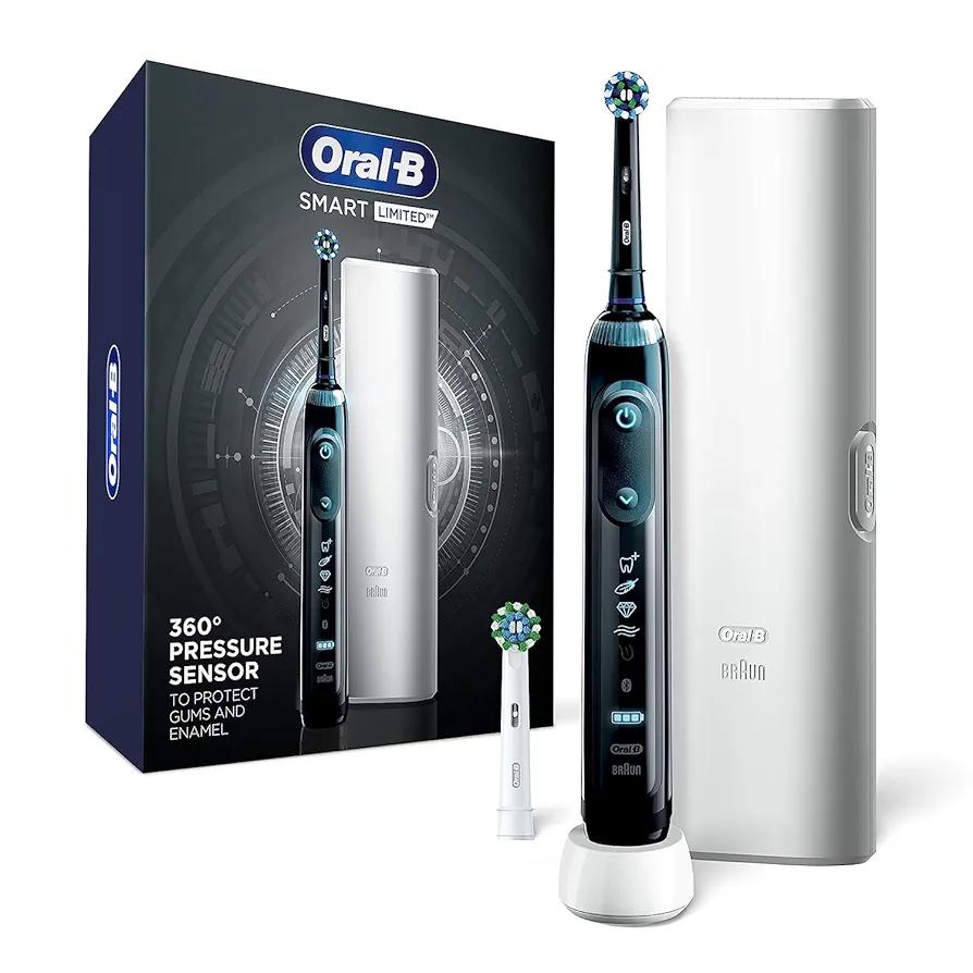 Oral-B Pro Smart Limited Power Rechargeable Electric Toothbrush with (2) Brush Heads and Travel Case, Black