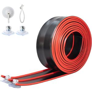 Flex Tracks 15 Ft for Kids Starter Set, Flexible Race Car Ramp Track with Suction Cups Compatible with Diecast 1/64th Cars for Ages 3 & Up (Black & Red)