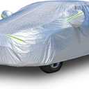 5 Layers Waterproof Car Covers for Automobiles All Weather Season UV Protection Rainproof Outdoor Full Cover Universal Fit Sedan 186" to 193"