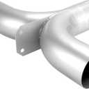Universal 5" Exhaust Elbow Y Pipe with Divider, 5" Inlet (ID) 5" Outlet (OD), Aluminized Y Pipe