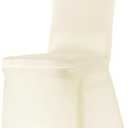 LIUJIAYI 50 Pcs Ivory Stretch Chair Covers - Premium Polyester Spandex Slipcovers for Wedding, Party, Banquet, Dining & Event Chairs