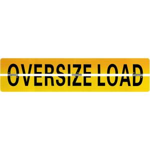 Yaocom 1 Pack Oversize Load Sign 12" x 60" Hinged Aluminum Wide Load Banner for Trucks and Trailers, Large Signage