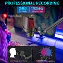 ZealSound Gaming USB Microphone for iPhone,Noise Cancellation Gaming Mic with Touch Mute,Gain,Monitoring,USB Mic Boom Arm for Streaming,Podcast,Twitch,YouTube,Discord,iPad,PC,Computer,PS4,PS5,Mac