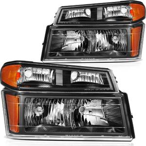 ECCPP Headlight Assembly For Chevrolet Colorado 2004-2012 For GMC Canyon 2004-2012 For Isuzu i-280/i-350 2006 Driver and Passenger Side Headlamps