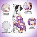 Jollywoods 3 Pack Washable Female Dog Diaper Onesie Sanitary Pantie with Adjustable Suspender, Reusable Fixed Doggie Diapers, Super Absorbent Leakproof for Small Medium Large Dog in Heat Cycle L