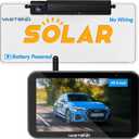 Solar Wireless Backup Camera with 5" Monitor VASTEND Battery Powered RV Camera System 3 Mins DIY Installation Rear View Camera HD 1080P Reverse Camera for Car Van SUV (VS-5A)