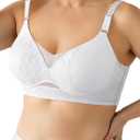 Lifting Bra for Women - No Underwire & Full Coverage Support Bra (White, XXL)