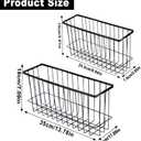 2PC Lid Organizers Inside Cabinet, Cabinet Door Organizer, Self-Adhesive Storage Box, Wall Mounted Metal Storage Boxes,Bathroom/Cabinet/Kitchen Items Organiser Storage Box