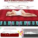 Onirii King Size Camping Air Mattress Bed with Air Pump,80"x 72"Thickened Portable Blow Up Inflatable Air Mattress,Travel Sleeping Bed Pad for Camping Home Hiking