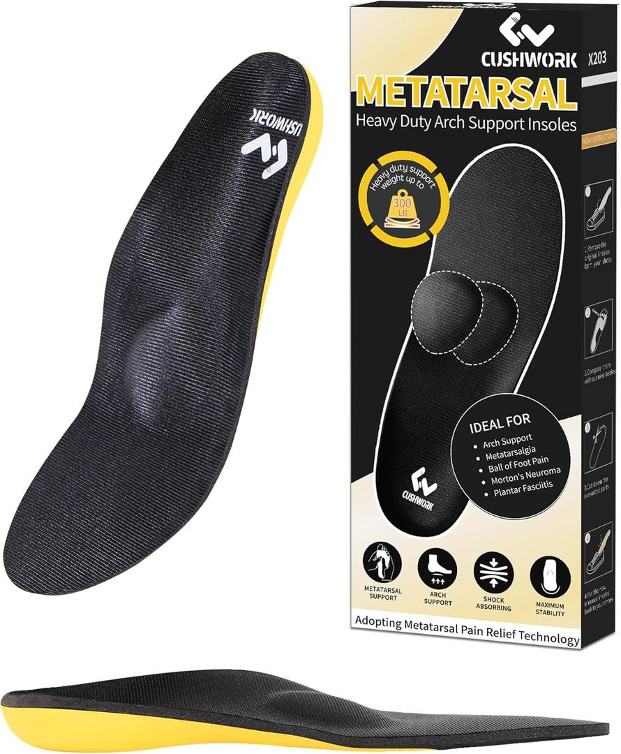 Metatarsalgia Insoles for Ball of Foot Pain,Morton's Neuroma,Arch Supports Insoles,Orthotic Insoles,Men Women Shoe Insert for Metatarsal,Foot Pain Relief (F(Men's 9-9.5 / Women's 10.5-11)--280mm)