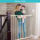 Toddleroo by North States - Tall Easy Swing & Lock Baby Gate Series 2: Hardware Mounted Metal Safety Gate for Stairs & Doorways - Adjustable 28.68 to 47.85 Inches Wide - 36 Inches Tall - Ivory