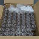 100 Pack 1.7oz Plastic Empty Bottles with Flip Cap Small Travel Size Bottles Hand Sanitizer Bottles Refillable Travel Container for Shampoo Body Soap Lotions Baby Shower (Clear)